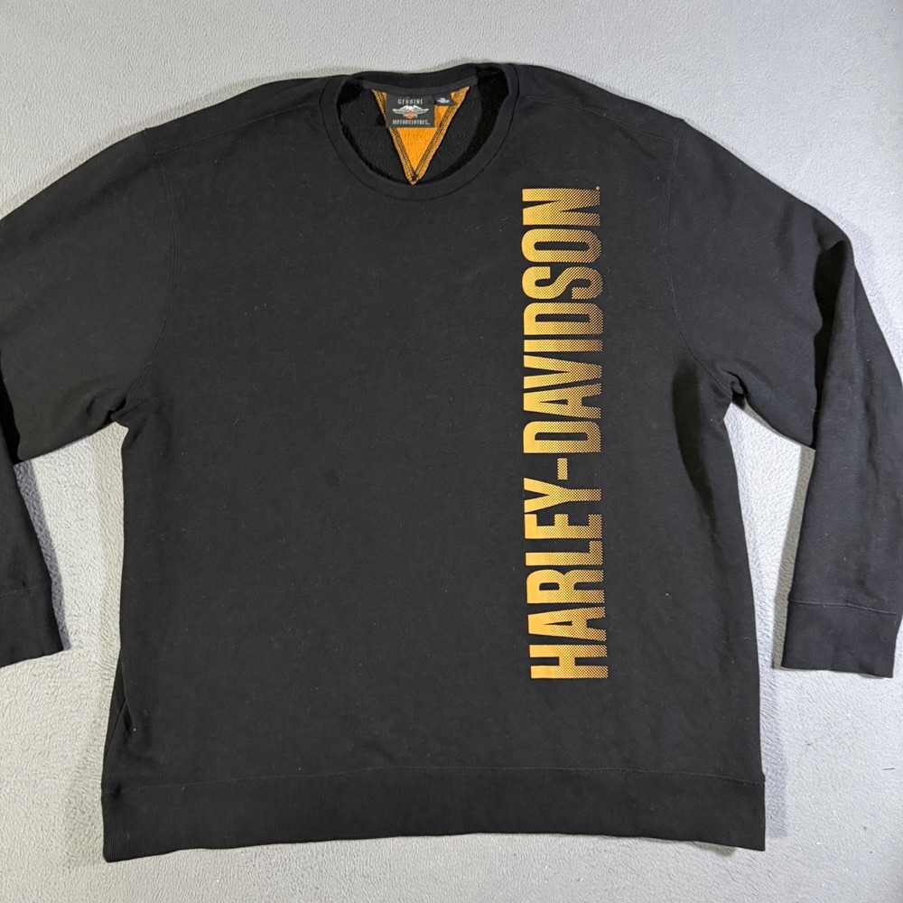 Harley-Davidson Genuine Motorclothes Black Graphic Crewneck Sweatshirt Men's 3XL